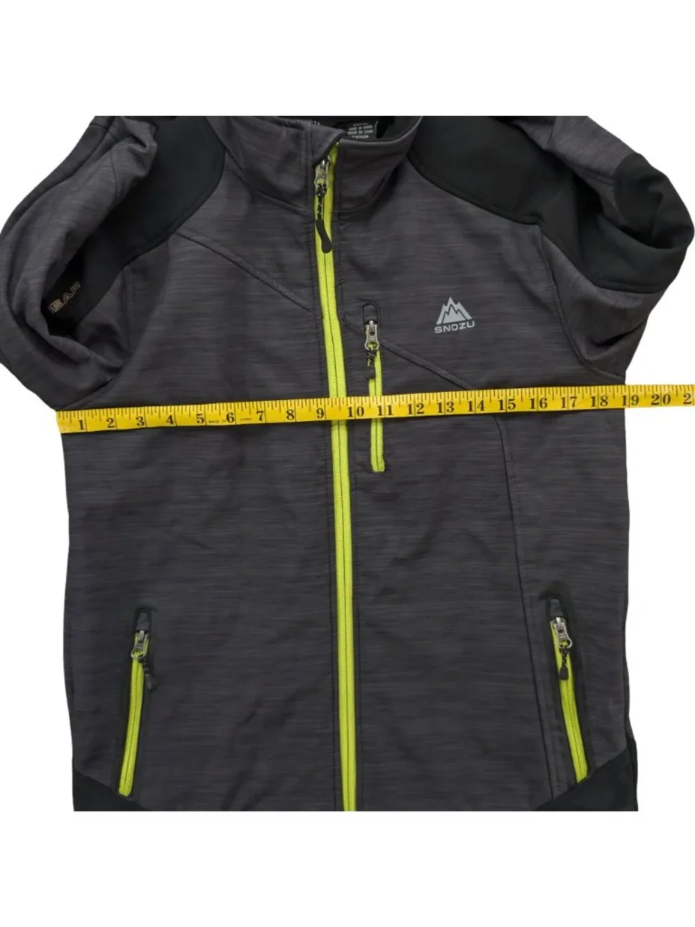 Snozu Extreme Gear Jacket Boys Black Grey Full Zip Fleece Lined Size L 14/16